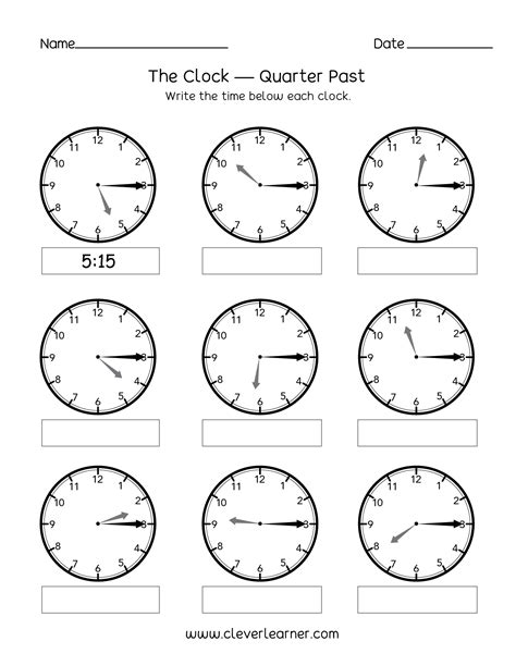 40 Fresh Telling Time Worksheets Quarter To Quarter Past