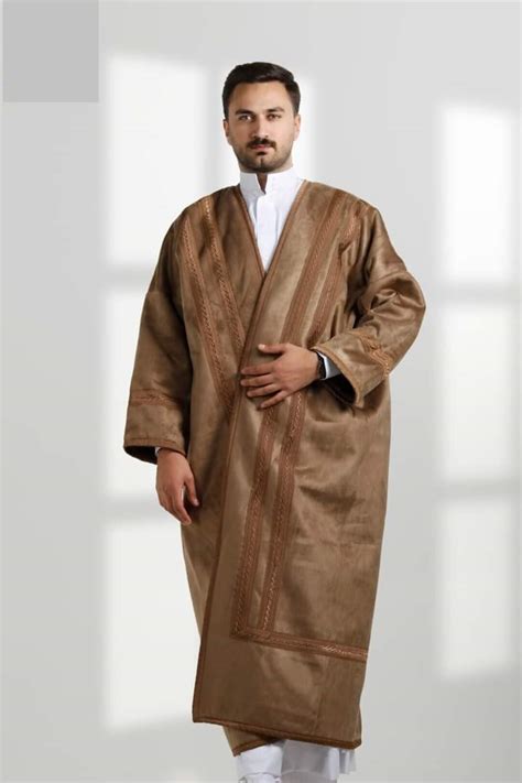Farwa Fur Men Bisht Arabic Cloak Winter Warm Coat Beige Etsy