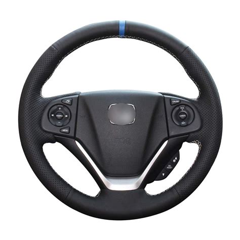 Loncky Auto Custom Fit Oem Black Genuine Leather Car Steering Wheel