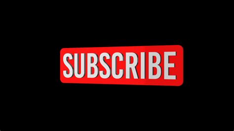 Animated Subscribe Button Color Red Stock Footage Video 100 Royalty