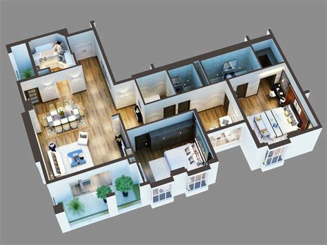 Cutaway Residential Building 3d Model