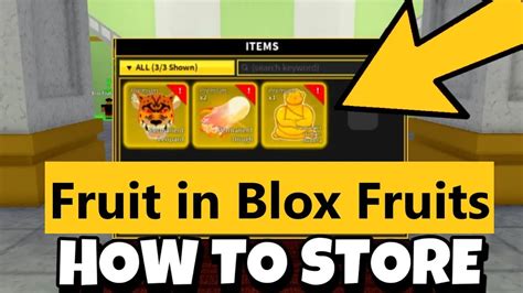 Roblox How To Store Fruit In Blox Fruits