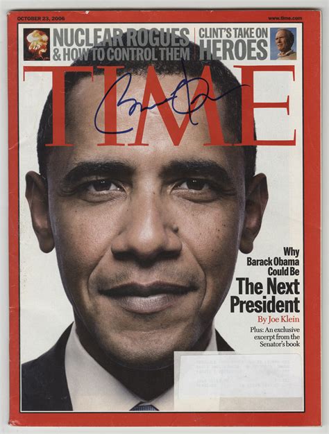 Lot Detail Barack Obama Signed Time Magazine