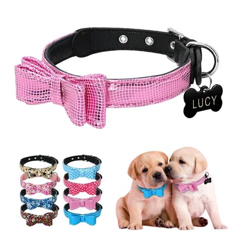 Buy Cute Bowknot Small Puppy Dog Cat Collars Padded