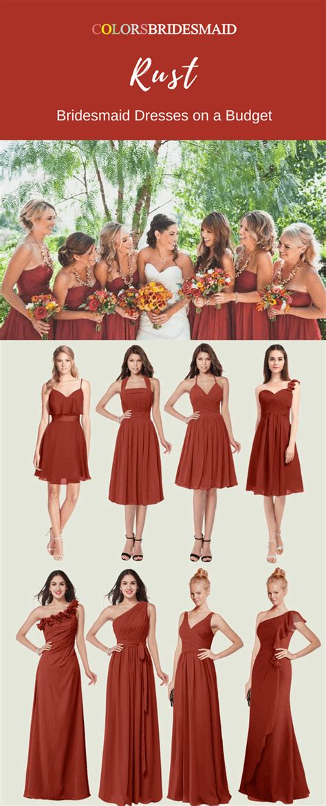 Elegant Rust Long And Short Bridesmaid Dresses For You Colorsbridesmaid