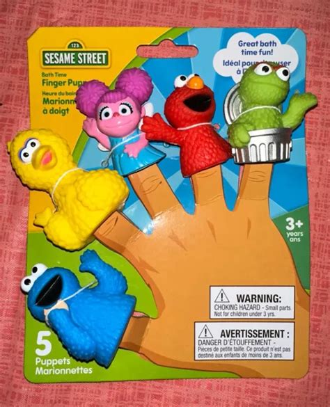 Sesame Street Finger Puppets Big Bird Elmo Oscar Cookie Monster Abby