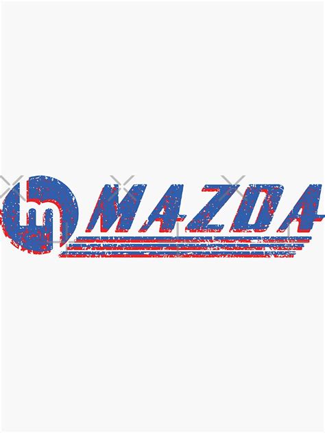 Vintage Mazda Logo Sticker By Tanyarose Redbubble