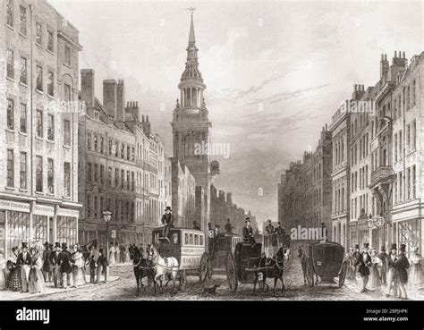 Cheapside London England 19th Century From The History Of London