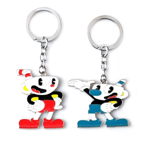 Game Cuphead Keychain For Women Cup Head Key Chains Best Friends Porte