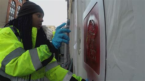 Portland Cleanup Team Putting Up Preventative Graffiti