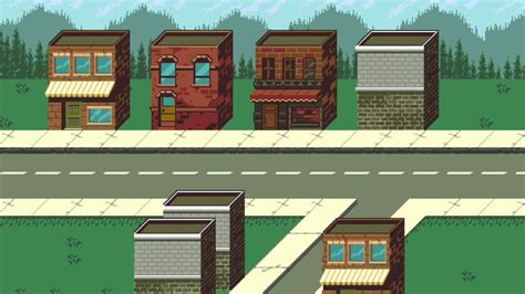 Town Pixel Art Time Lapse Youtube