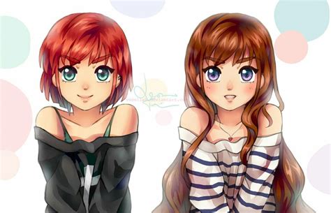 Twins Image By Kis Csini Anime Brown Hair Two Anime