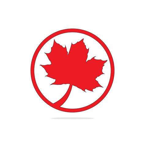 Red Maple Leaf Logo Icon Design Template Vector 14672487 Vector Art At