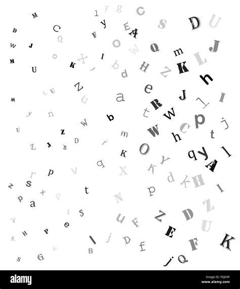 Falling Random Letters Alphabet Beautiful Background Design Stock