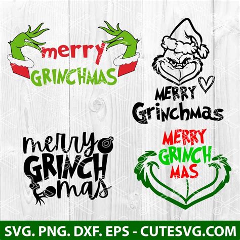 Merry Grinchmas Svg Grinchmas Svg Bundle Grinchmas Clipart Christmas