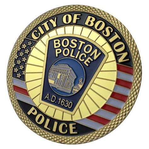 United States City Of Boston Police Department Gold Plated Challenge