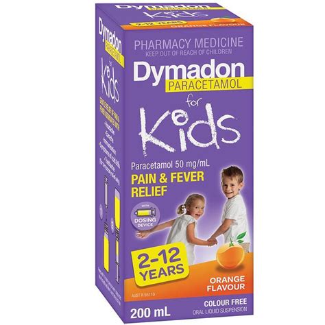 Paracetamol can be a safe medicine for pain relief and fever reduction when: Dymadon Dymadon Kids Paracetamol (2 - 12 Years) Orange ...