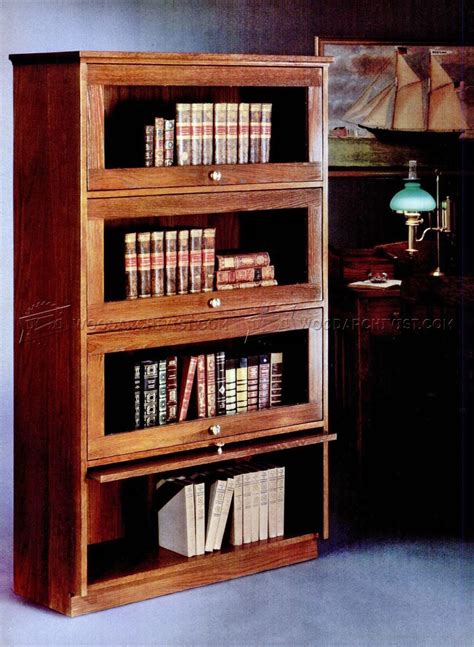 A barrister bookcase consists of several shelf units that stack together to form a cabinet. Barristers Bookcase Plans • WoodArchivist