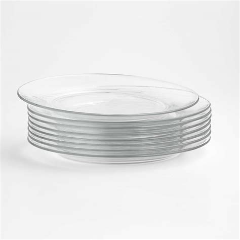 Moderno Glass Dinner Plates Set Of Eight Reviews Crate And Barrel Canada