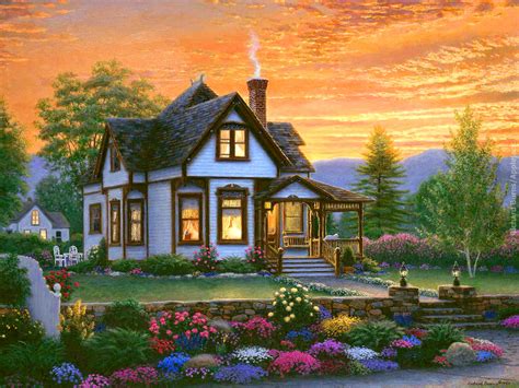 Download Lovely Countryside House Wallpaper By Rebeccam63