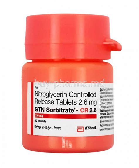 Buy Gtn Sorbitrate Nitroglycerin Online Buy Pharmamd