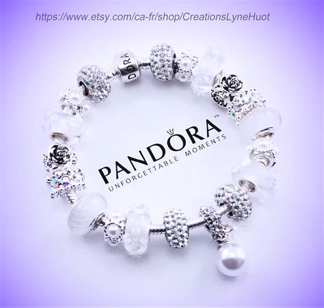 Authentic Pandora Bracelet Sterling Silver With Charms And Etsy