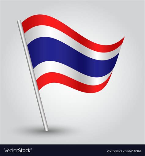 Flag Thailand Royalty Free Vector Image Vectorstock