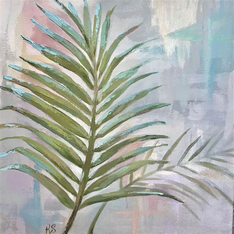 Palm Sunday Plant Leaves Abstract Painting Palm Sunday