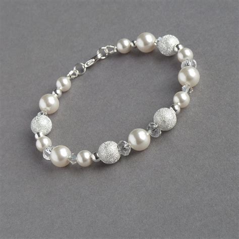 Pearl Bridesmaids Bracelets Pick Your Colour Swarovski Pearl Etsy