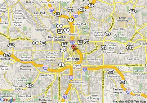 Map Of Days Inn Hotel Downtown Atlanta Atlanta