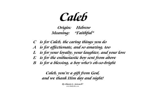 Meaning Of Caleb Lindseyboo