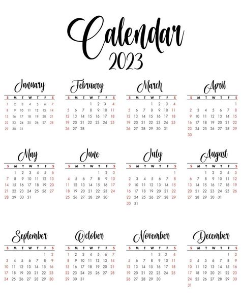 Wall Calendar In A Minimalist Style Calendar Template For 2023 Year