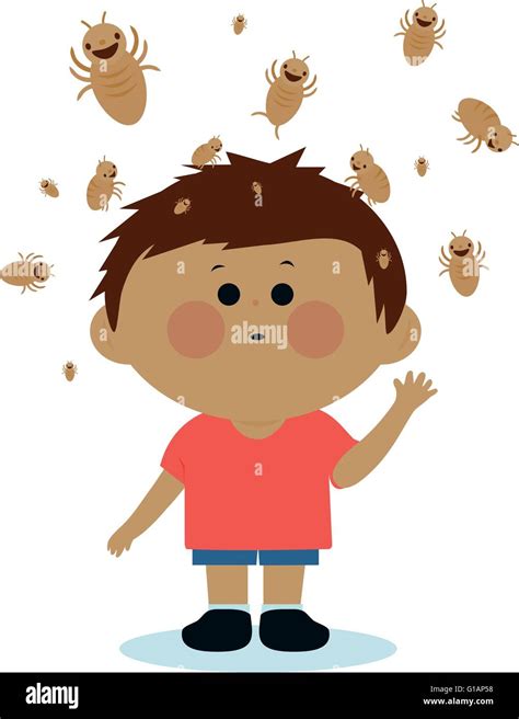 Boy With Lice On His Head Stock Vector Image And Art Alamy