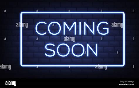 Coming Soon Neon Sign Coming Soon Badge In Neon Style Design Element