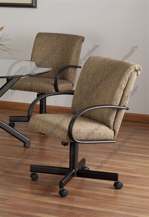 Shop our best selection of kitchen & dining room chairs with wheels to reflect your style and inspire your home. Tempo Industries Durango Swivel & Tilt Dining Arm Chair ...