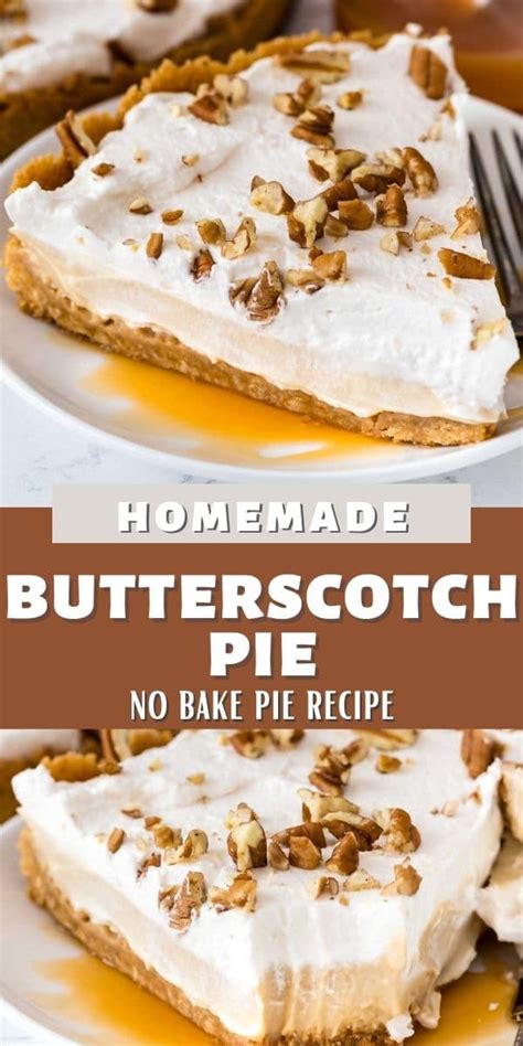 No Bake Butterscotch Pudding Pie Crazy For Crust