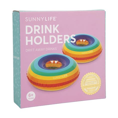 Sunnylife Inflatable Drink Holders Rainbow At Mighty Ape Nz
