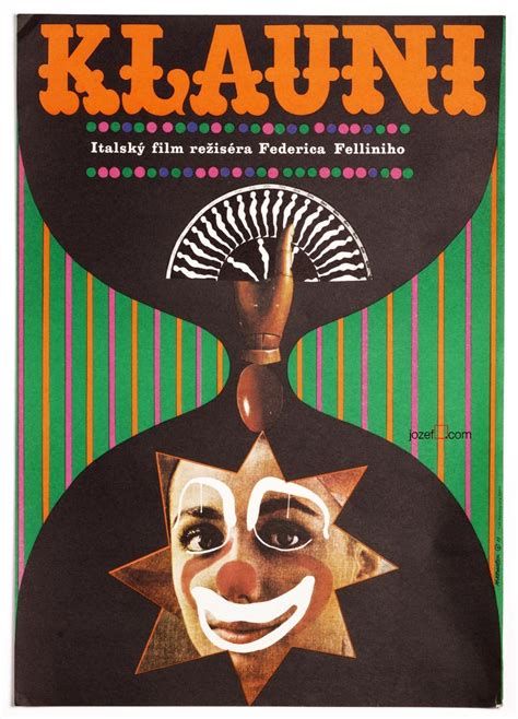 Movie Poster I Clowns Federico Fellini 1970s Collage Poster
