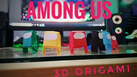 Cute 3d Origami Among Us Figurine Crewmate Youtube