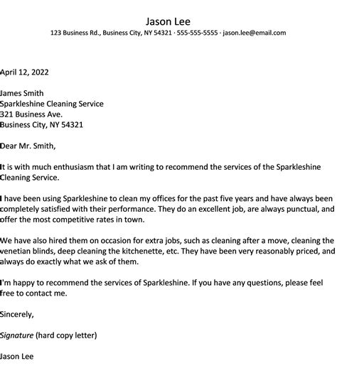 Business Reference Letter Examples Example Of Professional Or