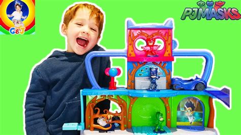 فيديو اطفال Pj Masks Headquarters Toy Review ⭐ Unbox And Pretend Play 🌈