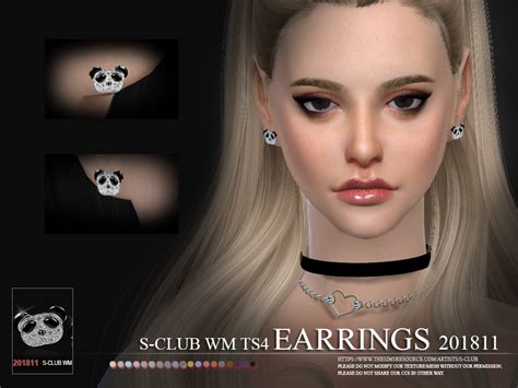 S Club Ts4 Wm Earrings 201921 Sims 4 Piercings Sims 4