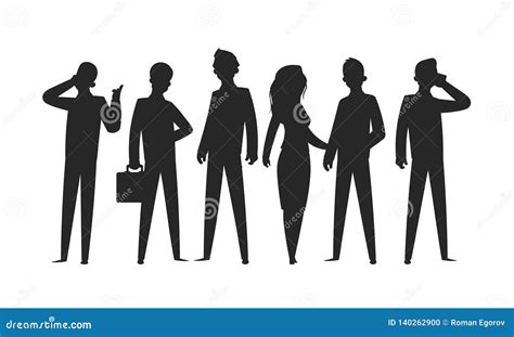 Business People Silhouettes Businesswoman Professional Person Office
