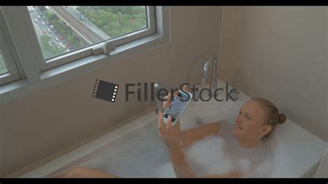Woman In Bath Taking Selfie With Smart Phone Youtube