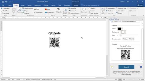 You may refer to the article and follow the steps to get the details about scan the qr code page, see under to set up the microsoft authenticator app. Insert a QR Code in Microsoft Word - YouTube