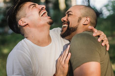 Close Up Of Two Men Laughing · Free Stock Photo