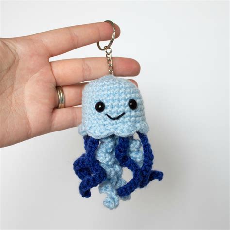 Crochet Jellyfish Pattern Keychain