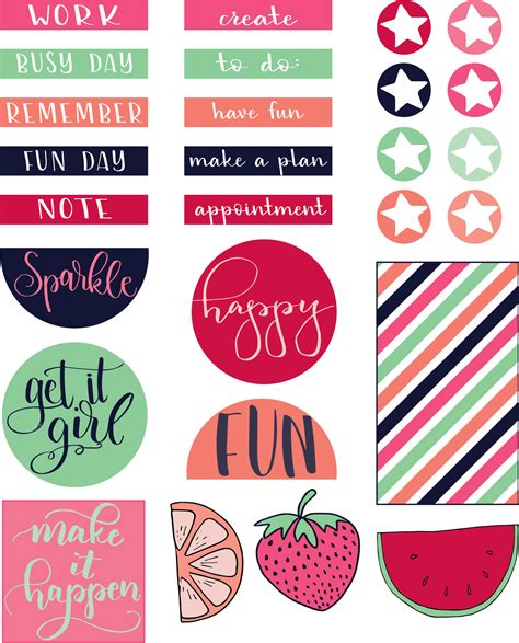Free Planner Printable Stickers