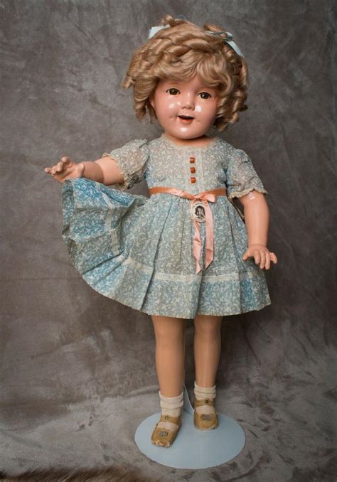 27 Vintage Ideal Shirley Temple Composition Doll Dress Bluebird Flirty