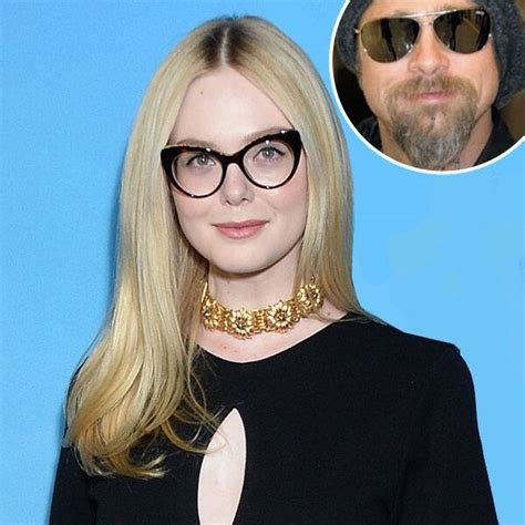 Elle Fanning Is Unrecognizable Dressed Up As Brad Pitt In His “beard Bead Phase”